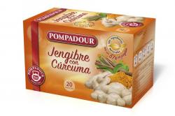 14226 unid INFUSION JENGIBRE+CURCUMA 20u POMPADOUR