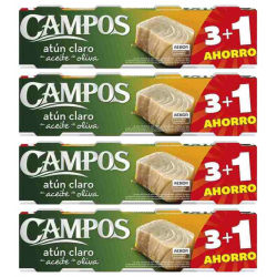 22162 PACK AHORRO 3+1 ATUN CLARO *ACEITE OLIVA* CAMPOS 