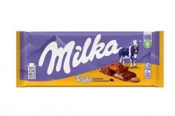 63091 tableta CHOCOLATE MILKA TRIPLE CARAMELO 90gr