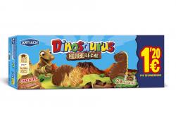 63201 DINOSAURUS CHOCO LECHE 85 gr 12 un ARTIACH
