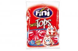 67637 bolsitas FINI BESOS TWIST TOPS FRESA BRILLO 90 gr 12 u