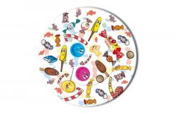 83088 PLATOS DECORADOS SWEET PARTY 8U 23cmVERBETENA