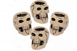 83870 VELAS CALAVERAS CERAMICA HALLOWEEN 4 u